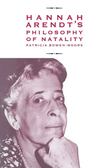 Cover of Hannah Arendt’s Philosophy of Natality