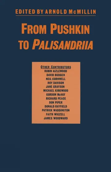 Cover of From Pushkin to Palisandriia