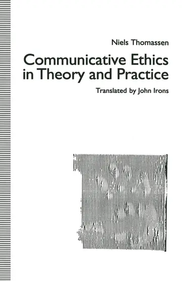 Cover of Communicative Ethics in Theory and Practice