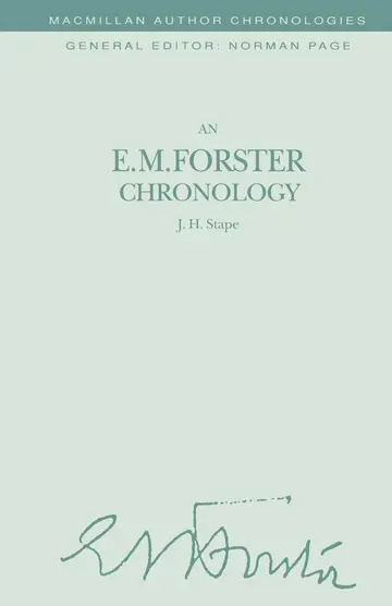 Cover of An E. M. Forster Chronology