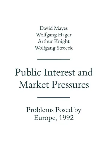 Cover of Public Interest and Market Pressures