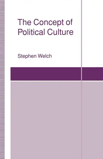 Cover of The Concept of Political Culture