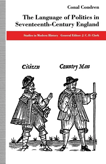 Cover of The Language of Politics in Seventeenth-Century England