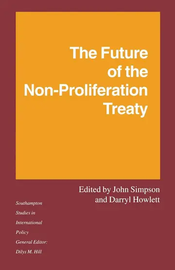 Cover of The Future of the Non-Proliferation Treaty