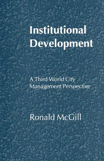Cover of Institutional Development