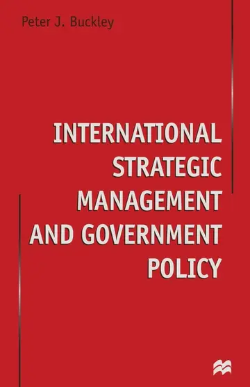 Cover of International Strategic Management and Government Policy
