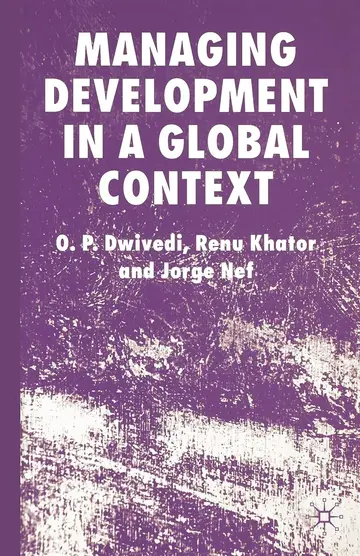 Cover of Managing Development in a Global Context