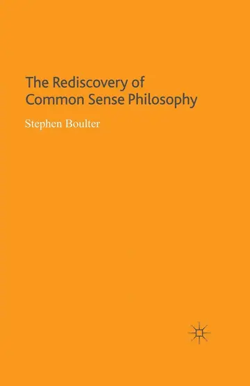 Cover of The Rediscovery of Common Sense Philosophy
