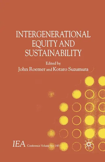 Cover of Intergenerational Equity and Sustainability