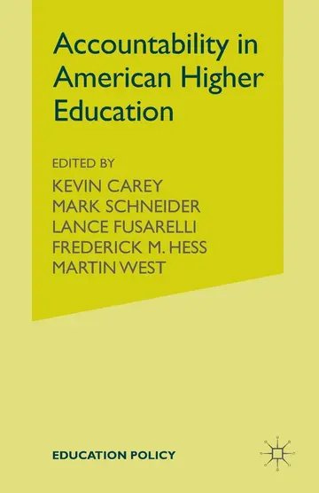 Cover of Accountability in American Higher Education