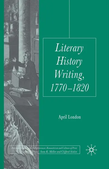 Cover of Literary History Writing 1770-1820