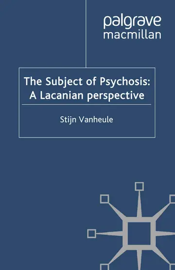 Cover of The Subject of Psychosis
