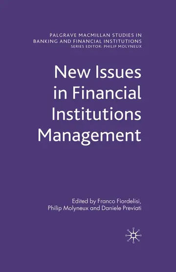 Cover of New Issues in Financial Institutions Management