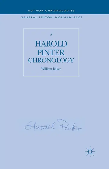 Cover of A Harold Pinter Chronology