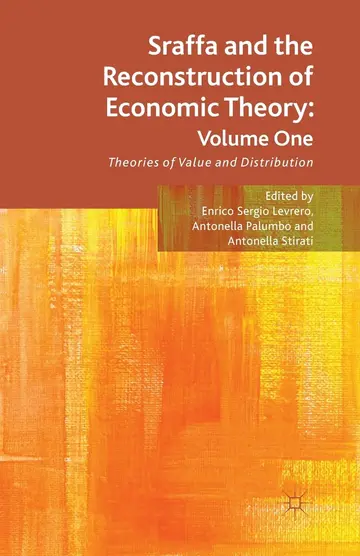 Cover of Sraffa and the Reconstruction of Economic Theory