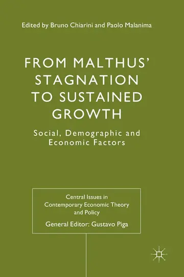Cover of From Malthus' Stagnation to Sustained Growth