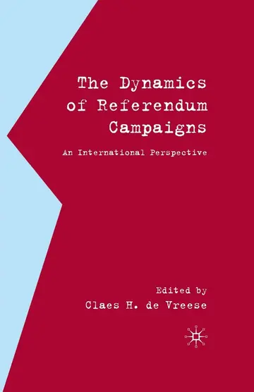 Cover of The Dynamics of Referendum Campaigns