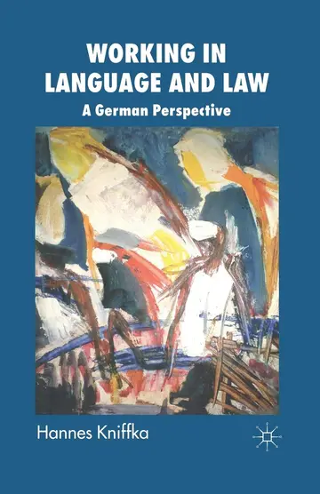 Cover of Working in Language and Law