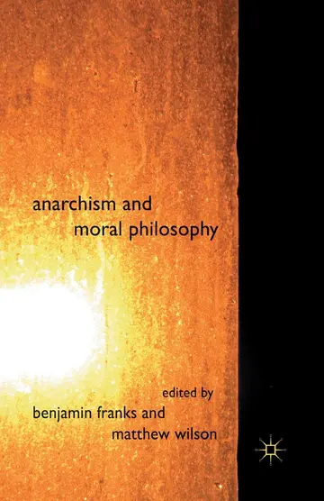 Cover of Anarchism and Moral Philosophy