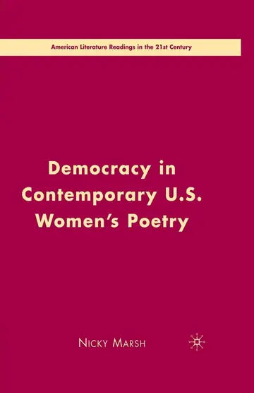 Cover of Democracy in Contemporary U.s. Women s Poetry