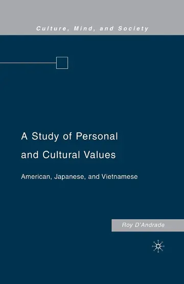 Cover of A Study of Personal and Cultural Values