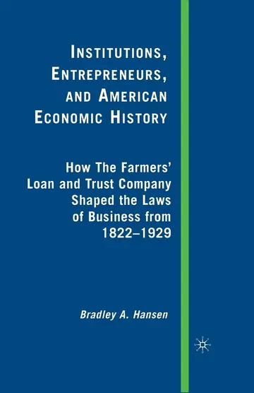 Cover of Institutions, Entrepreneurs, and American Economic History