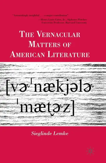Cover of The Vernacular Matters of American Literature
