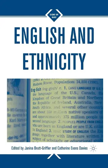 Cover of English and Ethnicity