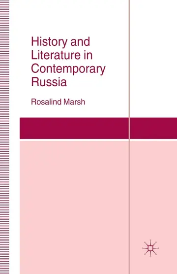 Cover of History and Literature in Contemporary Russia