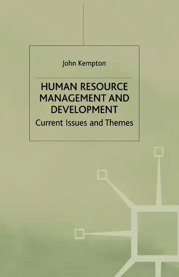 Cover of Human Resource Management and Development