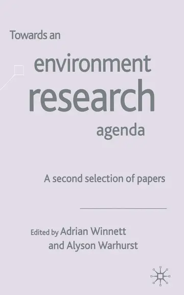 Cover of Towards an Environment Research Agenda
