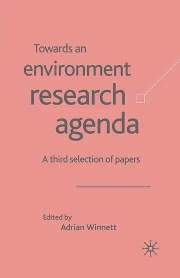 Cover of Towards an Environment Research Agenda