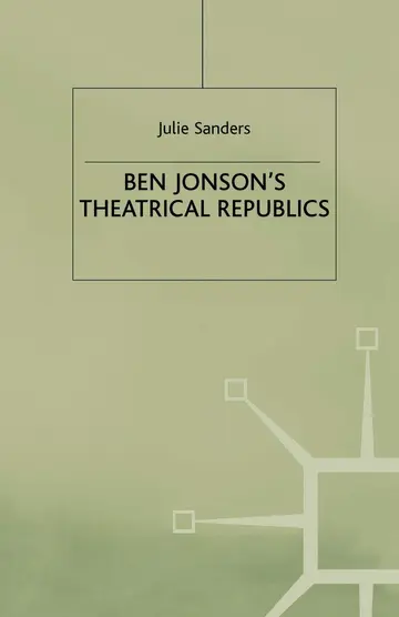Cover of Ben Jonson s Theatrical Republics