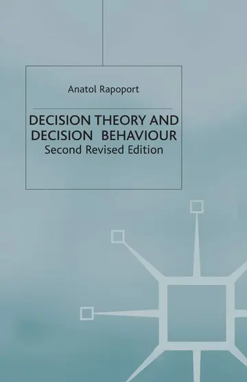 Cover of Decision Theory and Decision Behaviour