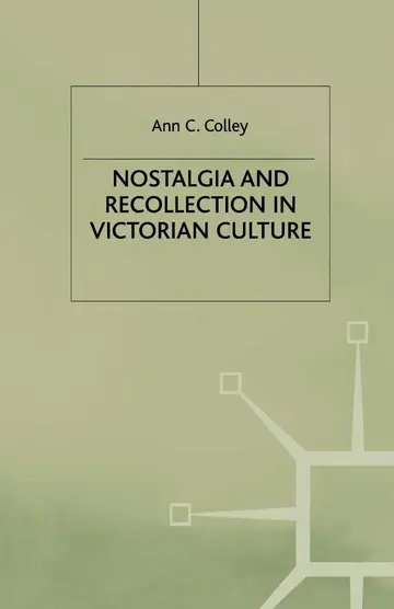 Cover of Nostalgia and Recollection in Victorian Culture
