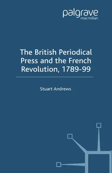 Cover of The British Periodical Press and the French Revolution 1789-99