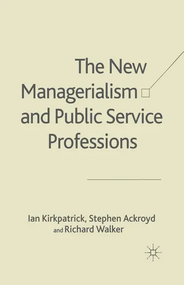 Cover of The New Managerialism and Public Service Professions