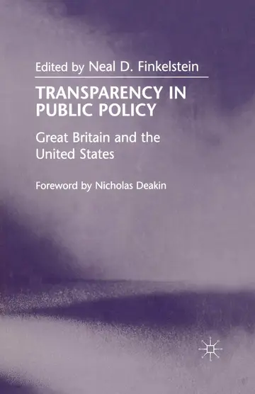 Cover of Transparency in Public Policy
