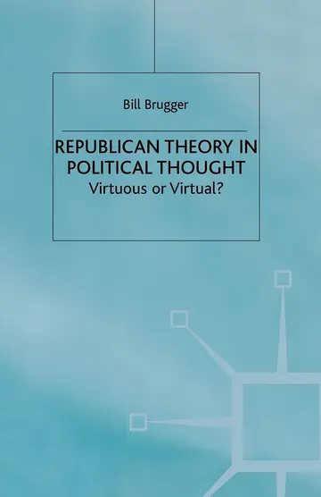 Cover of Republican Theory in Political Thought
