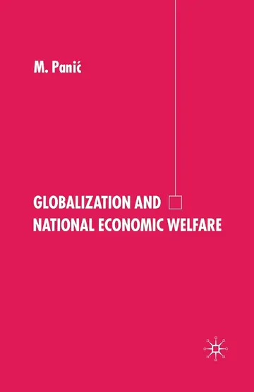 Cover of Globalization and National Economic Welfare