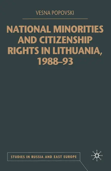 Cover of National Minorities and Citizenship Rights in Lithuania, 1988-93