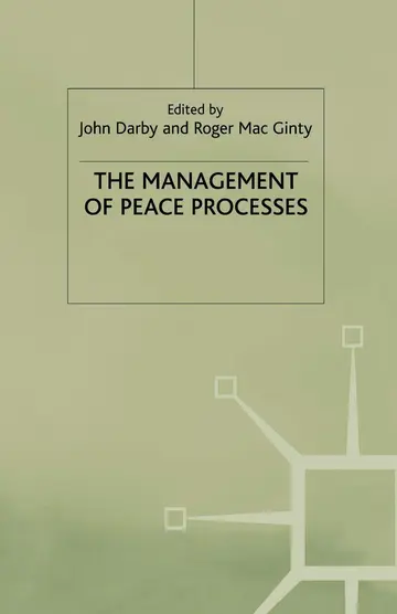 Cover of The Management of Peace Processes