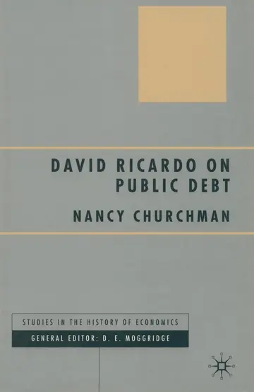 Cover of David Ricardo on Public Debt