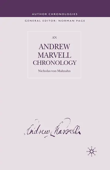 Cover of Andrew Marvell Chronology