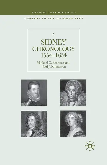 Cover of A Sidney Chronology 1554-1654