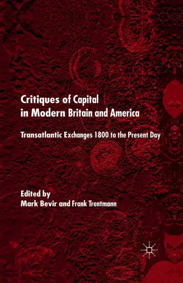 Cover of Critiques of Capital in Modern Britain and America