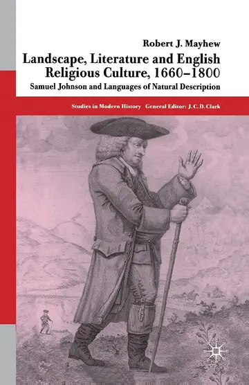 Cover of Landscape, Literature and English Religious Culture, 1660-1800