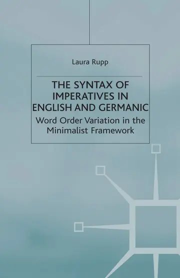 Cover of The Syntax of Imperatives in English and Germanic
