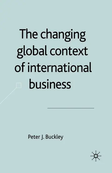 Cover of The Changing Global Context of International Business