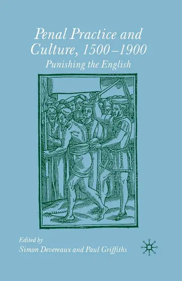 Cover of Penal Practice and Culture 1500-1900